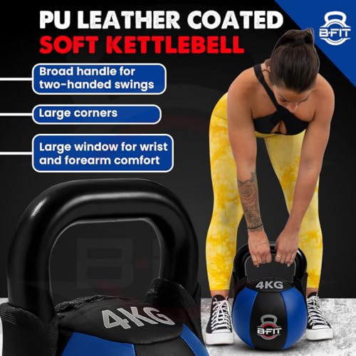 Image of B Fit Leather Premium Kettlebell 4 Kg