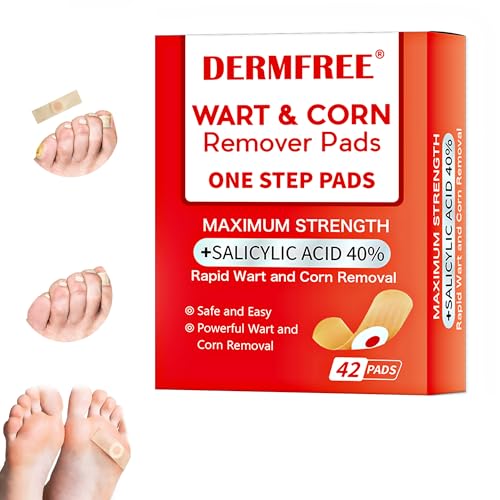 Image of Plantar Wart Remover Pads, Wart Remover Bandaid for Plantar Wart, Hand Wart, Corns, Callus Removal, 40% Salicylic Acid 42 Pads