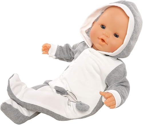 Miniatura 7 de Conjunto de ropa para muñeca bebé casual, lindo, hecho a mano, de elefante de manga larga con sombrero para muñecas de 14 pulgadas, juego de regalo