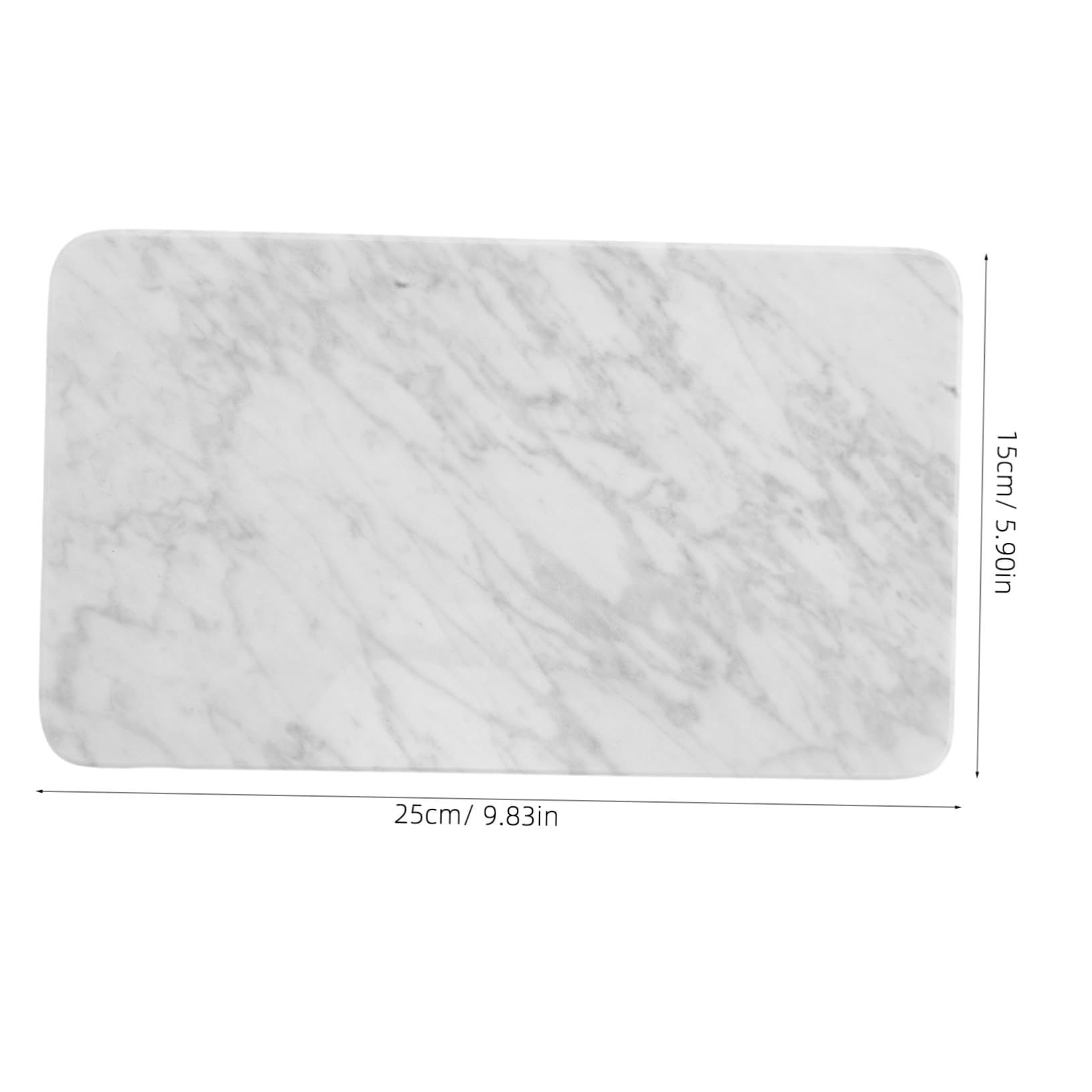 Alipis Natural Marble Tray Elegant Round Vanity Tray for Bathroom Kitchen Dresser Organization Non Slip Feet Versatile Use Marble Decor Accessory