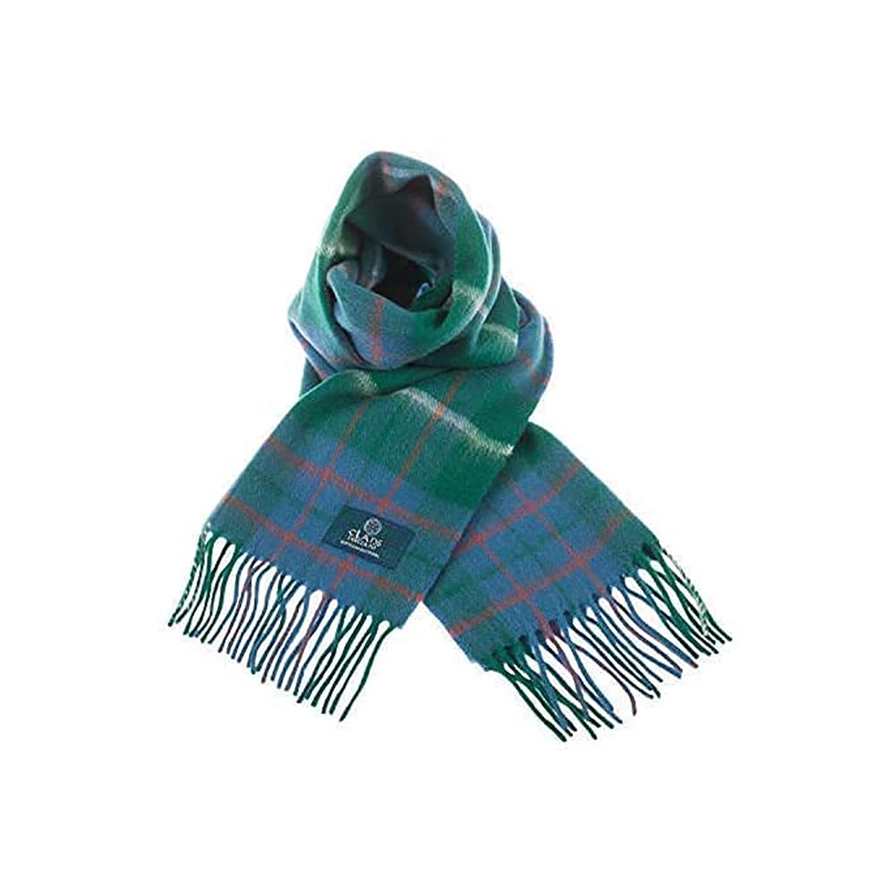 Clans of Scotland - 100% Pure Lambswool Scottish Clan Tartan Scarf- 100% Wool - Pure Wool Tartan Scarf - In Various Tartans - Perfect for Men and Women - 12x60 Inches