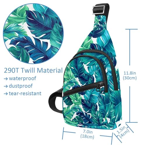 Bolsa de pecho multicolor con cremallera, mochila cruzada espaciosa de 6 bolsillos 5
