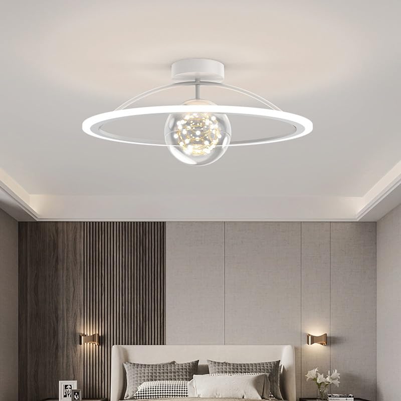 Plafonnier LED chambre protection yeux salon moderne - 4