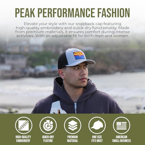 Image of International Tie State Hat for Men and Women, Adjustable Snapback Trucker Baseball Cap with Embroidered Patch