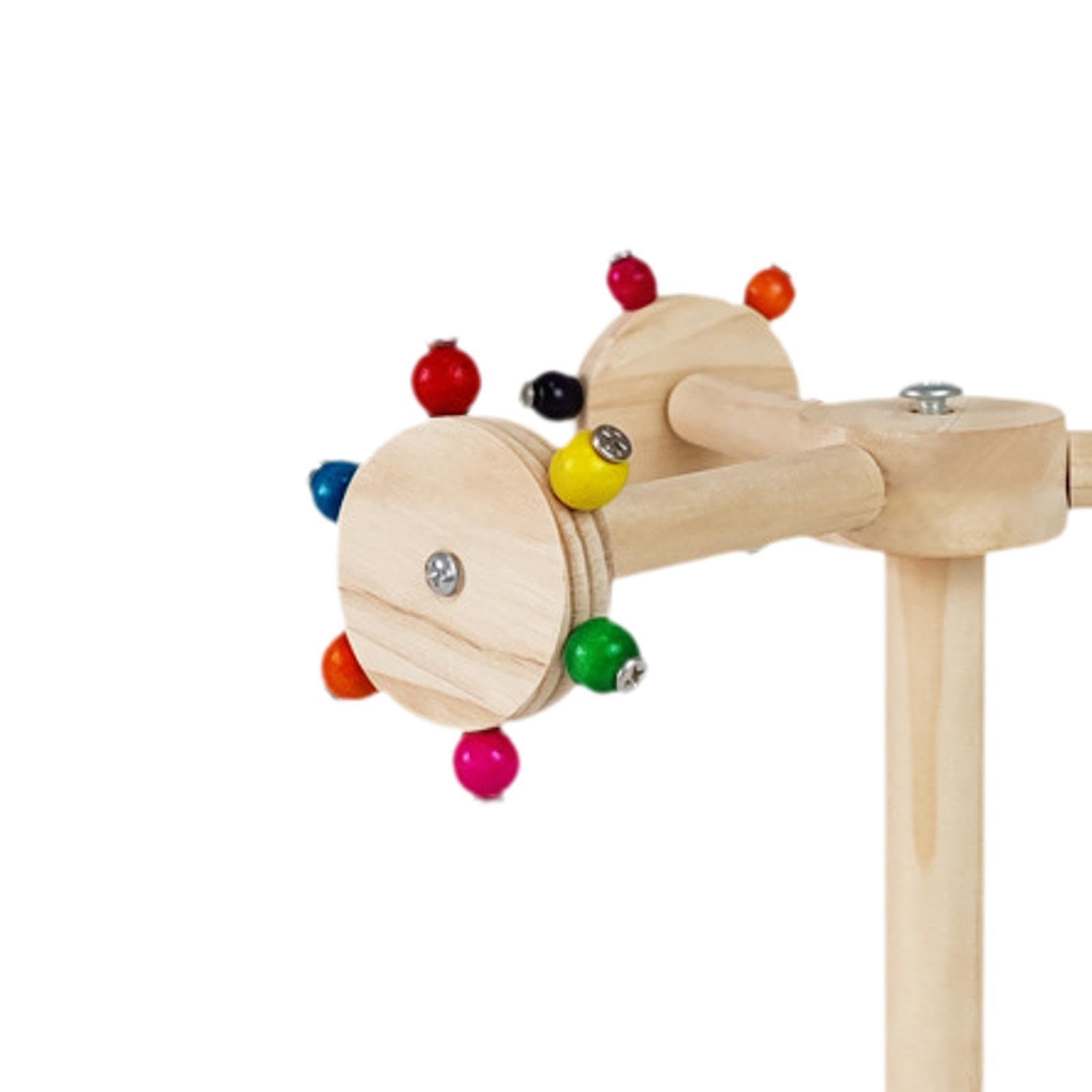 Whtkoph Bird Stand Bird Toy Wooden Parrots Stand for Parakeets Cockatiels Macaw
