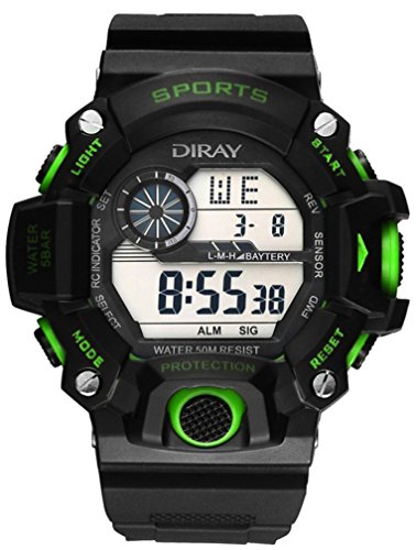 Preisvergleich Produktbild DIRAY Herren Uhr Digital Digitales Quarzwerk mit Plastik Armband wasserdichte mit Uhrenbox HSBCP0042