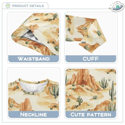 JUNZAN Western Cactus Deep Canyons Little Kids Pullover Hoodie Fleece Fall Tops Shirts Athletic 4T3