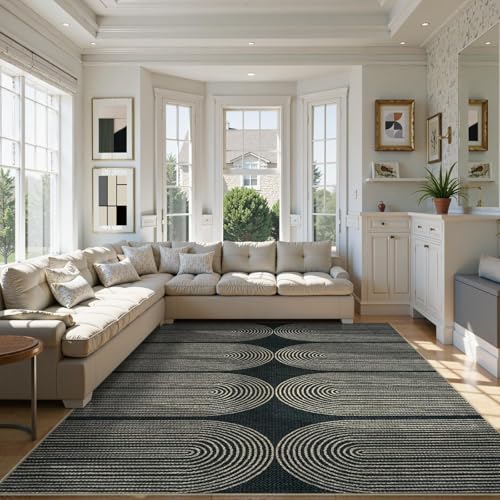 LIVEBOX Rainbow Easy Jute Outdoor Rug, Area Rugs 9x12 Living