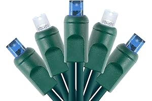 5MM 50 LED Blue & White Christmas Lights