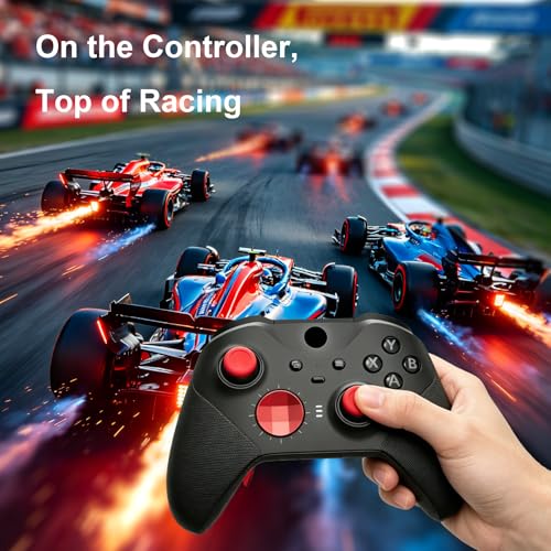 Image of KanKanGou DIY Customised Elite Series 2 Controller Compatible for Xbox Elite Series 2 Controller-Black&Red,Gaming Controller Compatible With Xbox Series S /X,Xbox One,with Accessory Bag [video game]