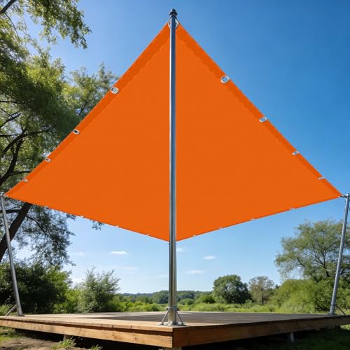 Toile Ombrage Imperméable Rectangulaire 2.8x3.6m Orange avec Oeillets - 2