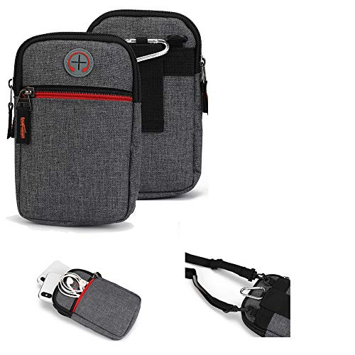 K-S-Trade Sac Ceinture pour HTC Desire 20 Pro Sac De Ceinture Compatible avec HTC Desire 20 Pro Housse De Protection étui pour Téléphone Portable Gris 1x