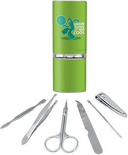 Gumby Green Before It Was Cool Earth Planet Stainless Steel Manicure Pedicure Grooming Beauty Care Travel Kit