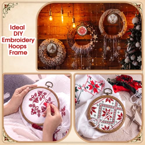 Image of Burbell 15 Pcs 2.4 Inch Round Embroidery Hoops Frame