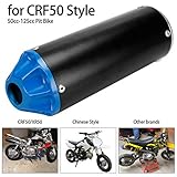 FVRITO High Performance Exhaust Muffler Silencer Pipe Assembly kit for Honda CRF50 XR50 70cc 110cc 125cc Taotao DB14 DB10 SSR SR110 Rocketa xpro db-x20 SDG Coolster Ex16 Chinese Pit Dirt Bike Blue - Image 5
