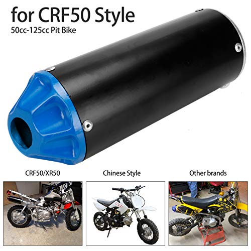 Fvrito High Performance Exhaust Muffler Silencer Pipe Assembly Kit For Honda Crf50 Xr50 70Cc 110Cc 125Cc Taotao Db14 Db10 Ssr Sr110 Rocketa Xpro Db-X20 Sdg Coolster Ex16 Chinese Pit Dirt Bike Blue #TOP4