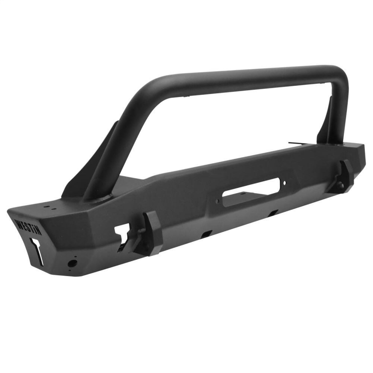Westin 59-80075 WJ2 Stubby Front Bumper with Bull Bar fits 2018-2025 Wrangler JL 2020-2025 Gladiator Textured Black