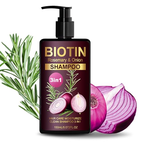 Champú de cebolla y romero para el crecimiento del cabello, para la caída y el adelgazamiento del cabello, champús para el cuidado del cabello, hidratantes y limpios, para un cabello más fuerte