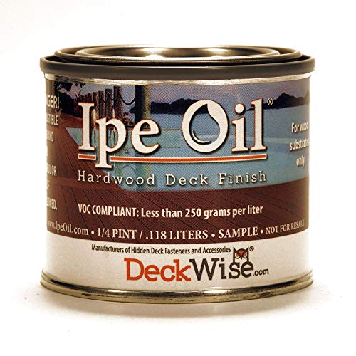 1 Ipe Oil Hardwood Oil Finish 250 VOC and 1 WiseCoat Hardwood Water-Based Finish Low 53 VOC -1/4 Pint Samples