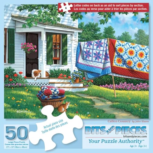 Bits and Pieces Jigsaw Puzzles for Adults 50 Pieces - Calico Country