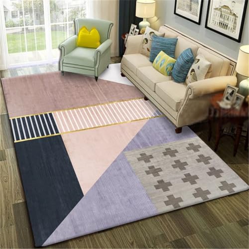 Tapis de chambre rectangulaire moderne 140x200cm déco maison moderne