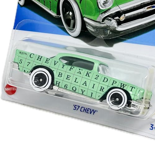 Image of Hot Wheels Car Ages 3 and Up (57 Chevy Green)