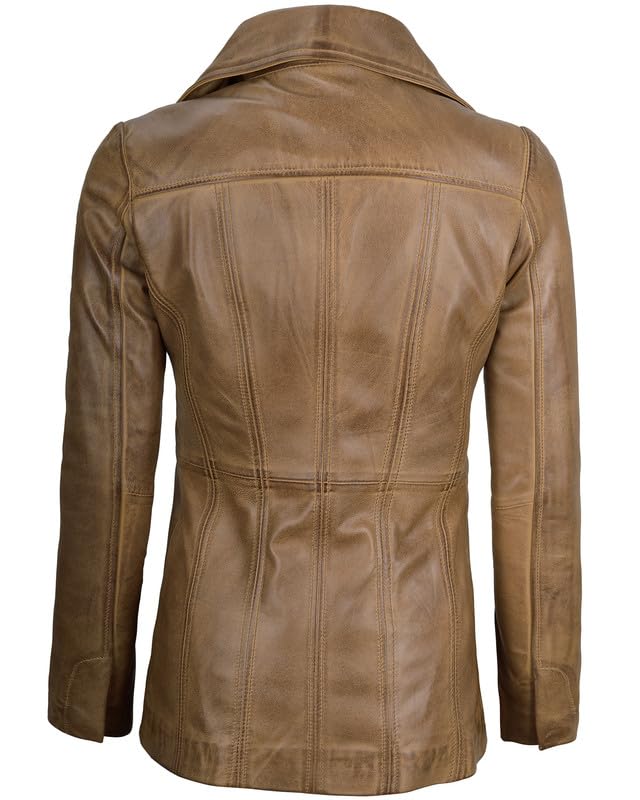 Image of Blingsoul Womens Real Leather Jacket - Asymmetrical Leather Jackets for Women