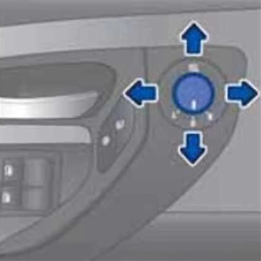 Car Mirror Switch for VW for Polo 2010-2020 6R1 959 565A 6R1959565F Mirror Control Switch Adjust Knob