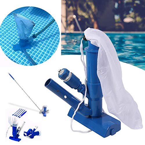 Tragbares Hand-Pool-Staubsauger-Set, Unterwasser-Staubsauger mit Bürste, Beutel, 4-teiliger Stange (48") für oberirdischen Pool, Spas,