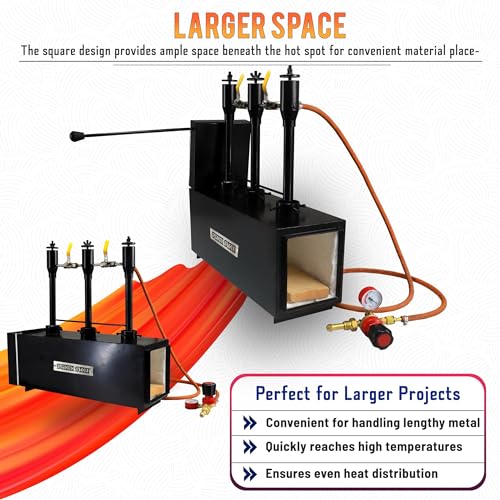 Simond Store PFI-07 Triple Burner Gas Propane Forge Furnace Blacksmith Knife Making W/ 1 Door thumb #2