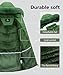 MOERDENG Women's Winter Windproof Warm Down Coats Waterproof Thicken Hooded fashions Puffer Jacket Green 06-S
