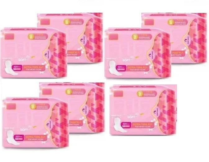 USE IT NATURALLY SOFT SANITARY PADS PACK OF 42 FOR YOUNG GIRLS HEAVY FLOW Sanitary Pad
