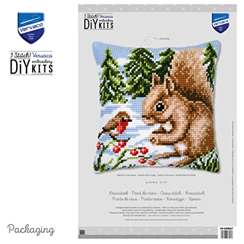 Vervaco - Cuscino a Punto Croce con cinciarelle