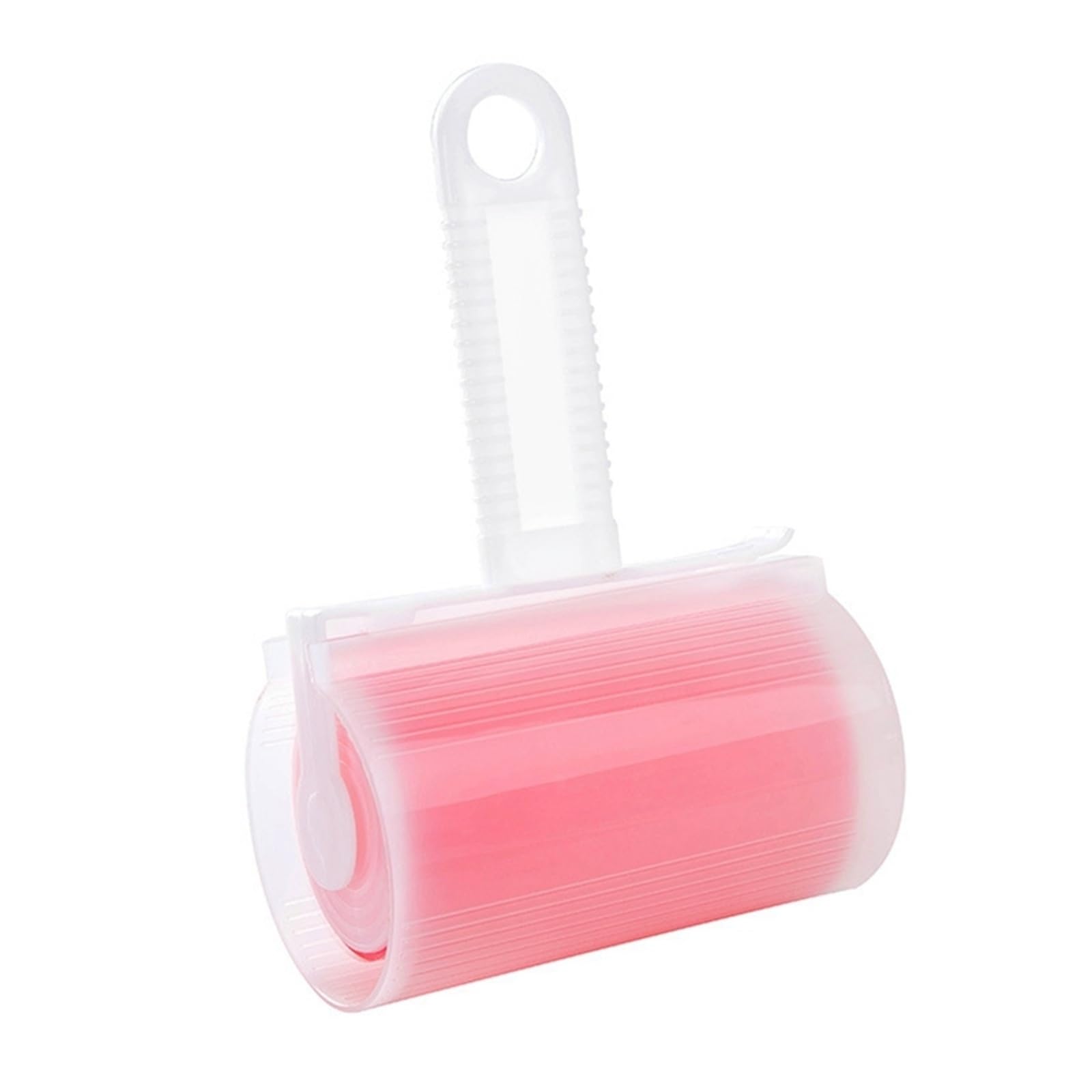 Lint roller Washable Clothes Hair Sticky Roller Reusable Portable Home Clean(Pink with cover)