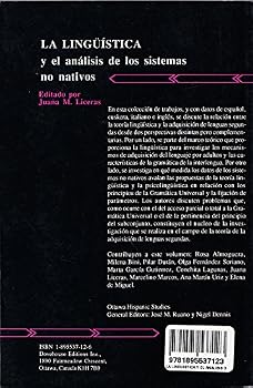 Paperback LA Linguistica Y El Analisis De Los Sistemas No Nativos Book
