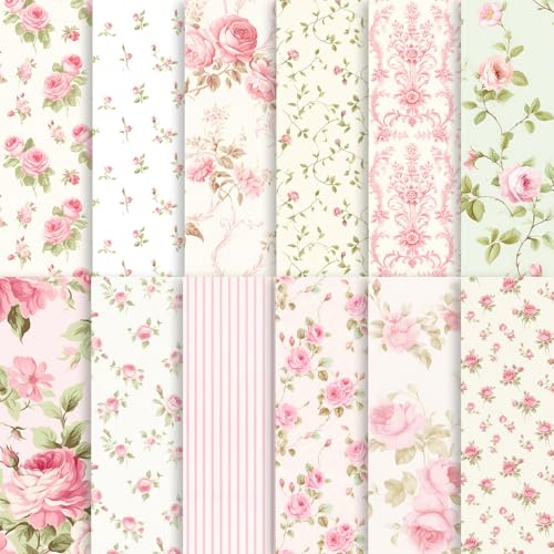 Papier scrapbooking floral rose pour immortaliser vos souvenirs de mariage et fêtes