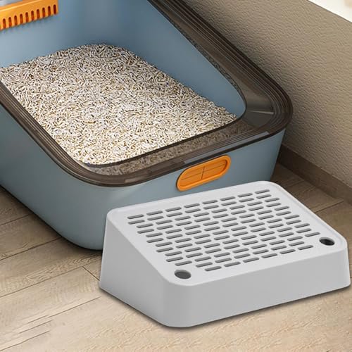 Whtkoph Estribo para Caixa de Areia para Gatos, Mantenha-a Arrumada, Tamanho Compacto, Acessório par