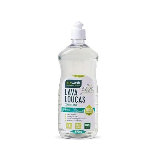 Biowash Bw Lava Louças Hipolargenico Menta 650 Ml