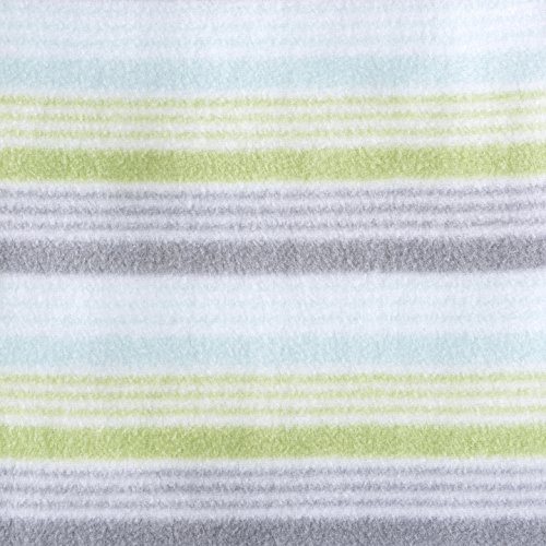 Image of Halo Sleepsack Fleece Wearable Blanket, Green /Blue /Grey Stripe, Large