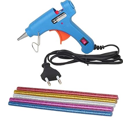 W WADRO Fiber SkyBlue 40 Watt with On Off Switch Indicator and 5 Glitter Sparkle Glue Sticks