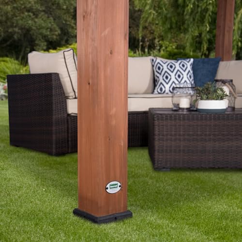 Backyard Discovery Beaumont 14' x 10' Traditional Cedar Wood Pergola Kit with Trellis Roof, All-Season Durability, High-Wind Rating, PowerPort, Shade for Outdoor Patio, Deck, Garden, and Entertaining - image 9