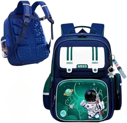 Mochila Escolar Infantil Astronauta, Ortopédica, Acolchoada, Reforçada, para Meninos 6-13 Anos
