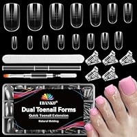 TOROKOM Poly-Gel Nagelformen Für Zehen – 300 Stück, 15 Größen, Quadratisch & Oval, Wiederverwendbar