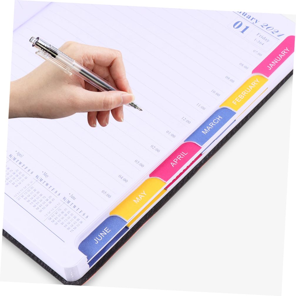 Tofficu 2stücke Terminkalender Notizbuch Orange Praktisches Planbuch Für Schüler Kreative Schriftsteller Und Bürobedarf Schulmaterial Für Zuhause Und Unterwegs