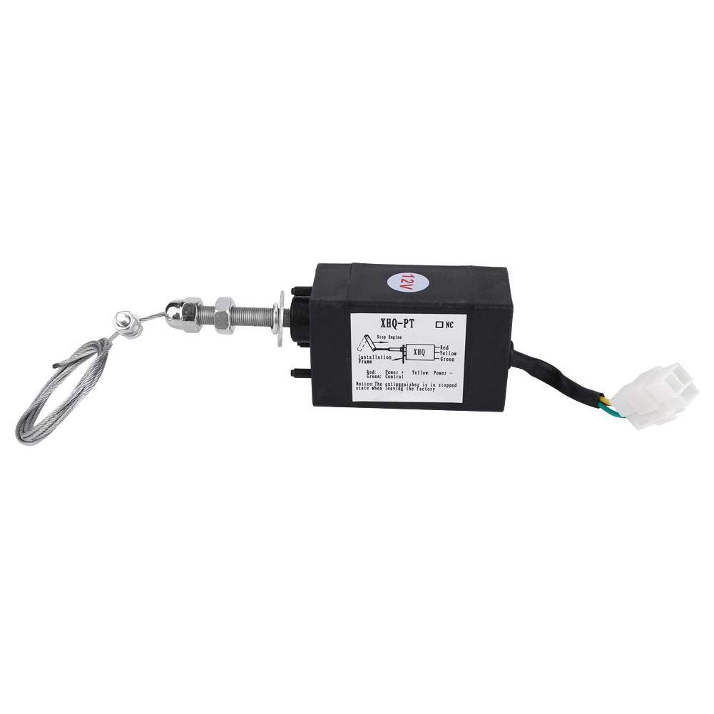 Elettrovalvola di arresto, DC 12/24V Disel motore Motore dispositivo di spegnimento motore utilizzato per il controllo di spegnimento dei motori (12V)