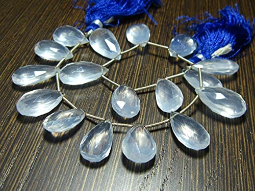 Quartz de glace naturel perle poire facettée pour création bijoux fil - 2
