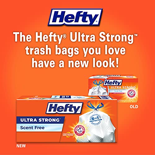 Hefty Ultra Strong Tall Kitchen Trash Bags, Unscented, 13 Gallon, 110 Count #TOP1