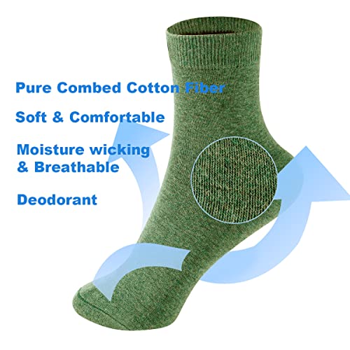 Image of MAGIARTE Womens Mini Crew Cotton Socks,6 Pairs | Anti-pilling Cotton, Casual Athletic, Quarter Calf, Moisture Wicking,Gift box packaging