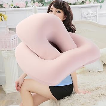 Body Positioner Pillow with Insert for Male Use 18+ Fixed Cushion Long Pillow High Resilience Lightweight Washable Multi-purpose Body Position Support Adult Cushion Privacy Protection Pink