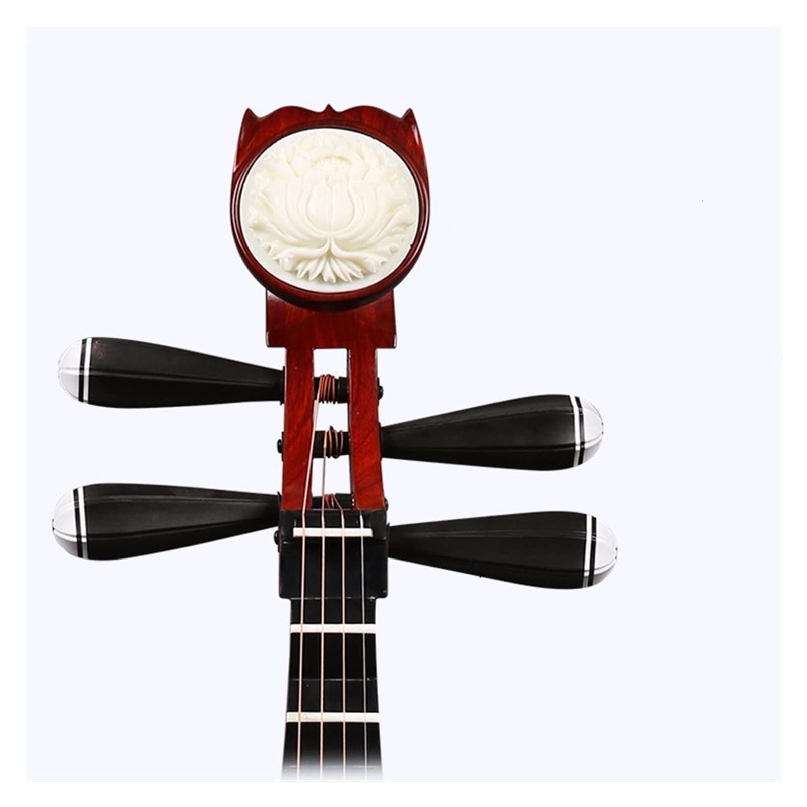 FLFL Hartholz Chinesische Lute Fine-Tuning-Welle Pipa-Palisander-Material-Materialtelefon-Farbe Wasser Hibiscus Pipa-Musikinstrument